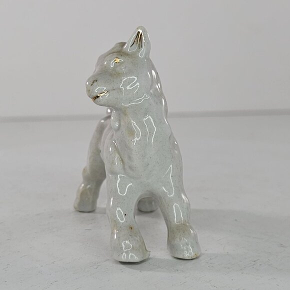 Vintage Ceramic White Goat Figurine Kitsch Farm Decor Cottage Core - Picture 3 of 9